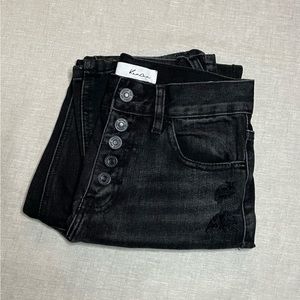 Black High Rise Straight Jeans Kancan— black— Gray— Boheme— Rustic- Grunge